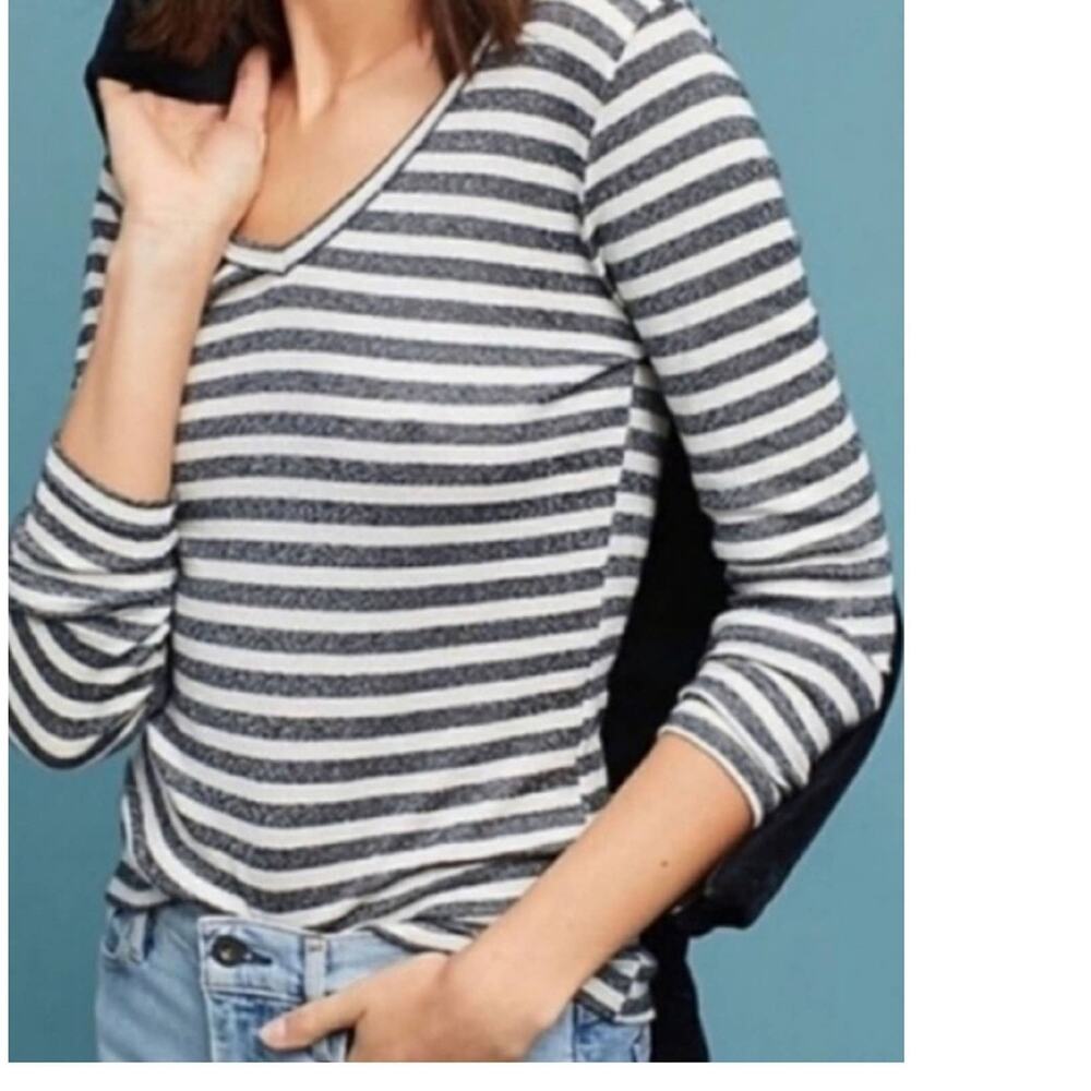 Anthropologie Michael Stars Grey/White Shimmer Stripe XS/S